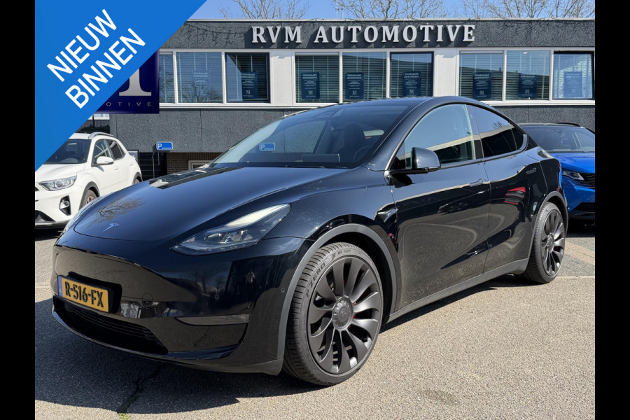 Tesla Model Y Performance AWD 75 kWh VAN €38.900,- NU VOOR SLECHTS €35.877,- Uw LENTEVOORDEEL €3.023,-AUTOPILOT| 21 INCH TURBINE VELGEN| ACHTERBANK VERWARMD| STOEL + STUURVERWARMING |DE HOOGVOLTACCU EN AANDRIJFLIJN GARANTIE TOT 2030 of 192.000KM |