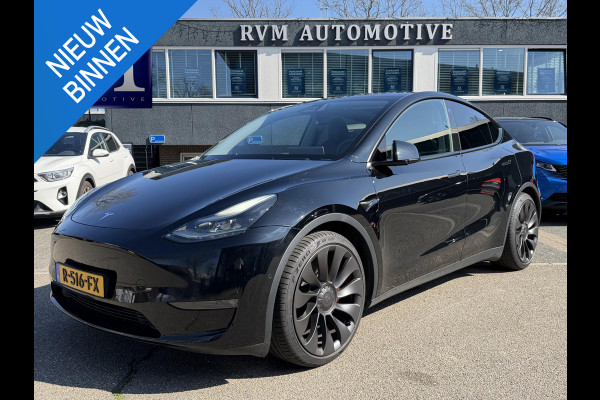 Tesla Model Y Performance AWD 75 kWh VAN €38.900,- NU VOOR SLECHTS €35.877,- Uw LENTEVOORDEEL €3.023,-AUTOPILOT| 21 INCH TURBINE VELGEN| ACHTERBANK VERWARMD| STOEL + STUURVERWARMING |DE HOOGVOLTACCU EN AANDRIJFLIJN GARANTIE TOT 2030 of 192.000KM |