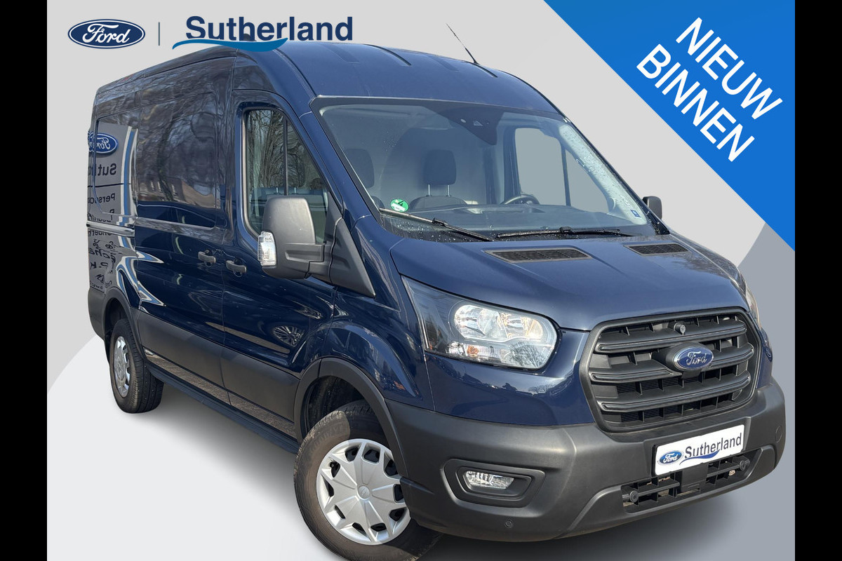 Ford Transit 350 2.0 TDCI L2H2 Trend | SCI | 130pk | Trekhaak | Achteruitrijcamera | Cruise control | Airco | Bluetooth | Voorruitverwarming | 3 zitplaatsen
