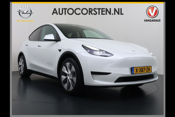 Tesla Model Y RWD SOH 95% Warmtepomp LFP-Accu Leder Lmv Camera's Panoramadak Adap.Cruise Navi Ecc Autopilot Stoel+Stuur+Achterbank Verwarming Elek.Achterklep Dodehoek detector Draadloze telefoonlader 1e Eigenaar Origineel Nederlandse Auto Fabrieksgarantie op Motor en Accu tot 08-03-2032/160.000km