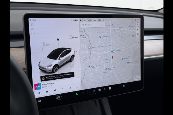 Tesla Model Y RWD SOH 95% Warmtepomp LFP-Accu Leder Lmv Camera's Panoramadak Adap.Cruise Navi Ecc Autopilot Stoel+Stuur+Achterbank Verwarming Elek.Achterklep Dodehoek detector Draadloze telefoonlader 1e Eigenaar Origineel Nederlandse Auto Fabrieksgarantie op Motor en Accu tot 08-03-2032/160.000km