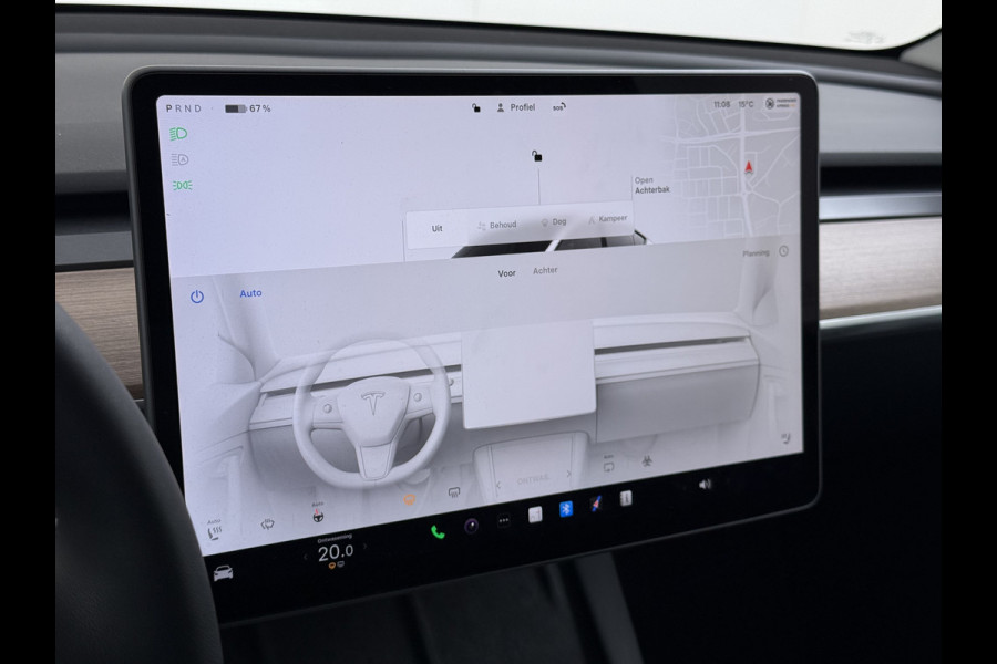 Tesla Model Y RWD SOH 95% Warmtepomp LFP-Accu Leder Lmv Camera's Panoramadak Adap.Cruise Navi Ecc Autopilot Stoel+Stuur+Achterbank Verwarming Elek.Achterklep Dodehoek detector Draadloze telefoonlader 1e Eigenaar Origineel Nederlandse Auto Fabrieksgarantie op Motor en Accu tot 08-03-2032/160.000km