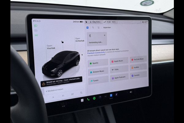Tesla Model Y RWD SOH 95% Warmtepomp LFP-Accu Leder Lmv Camera's Panoramadak Adap.Cruise Navi Ecc Autopilot Stoel+Stuur+Achterbank Verwarming Elek.Achterklep Dodehoek detector Draadloze telefoonlader Origineel Nederlandse Auto Fabrieksgarantie op Motor en Accu tot 7-12-2030/160.000km