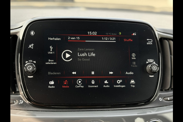 Fiat 500 1.0 Hybrid Rockstar | Carplay/Android, Climate, PDC, Cruise, Licht- en Regensensor |