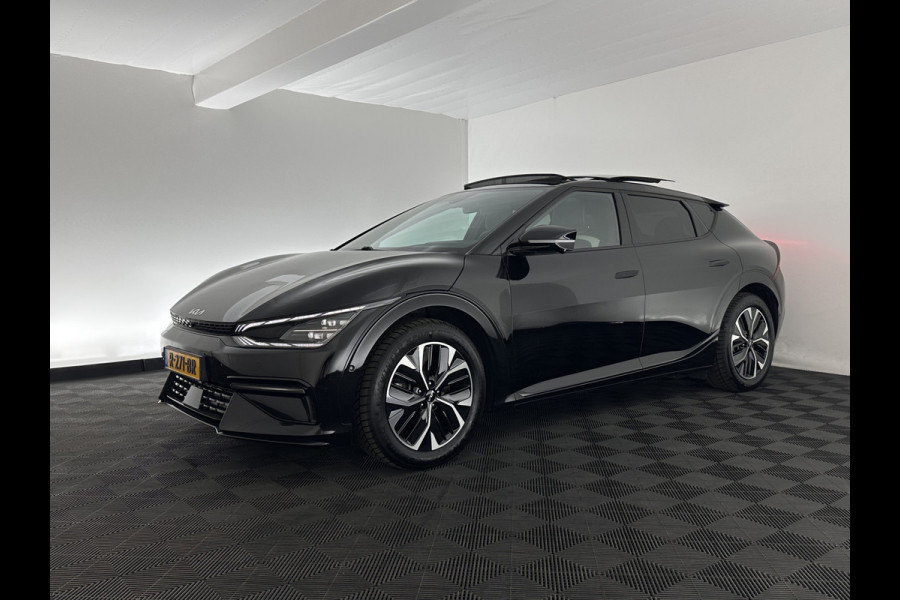 Kia Ev6 GT-Line 77.4 kWh [ 3-Fase-11kW ] (SOH-100%) (INCL-BTW) Aut. *HEATPUMP | PANO | HEAD-UP | LEATHER-ALCANTARA | ADAPTIVE-CRUISE | DIGI-COCKPIT | MERIDIAN-AUDIO | MEMORYPACK | FULL-LED | KEYLESS | TOPVIEW | DAB | BLINDSPOT | NAVI-FULLMAP |