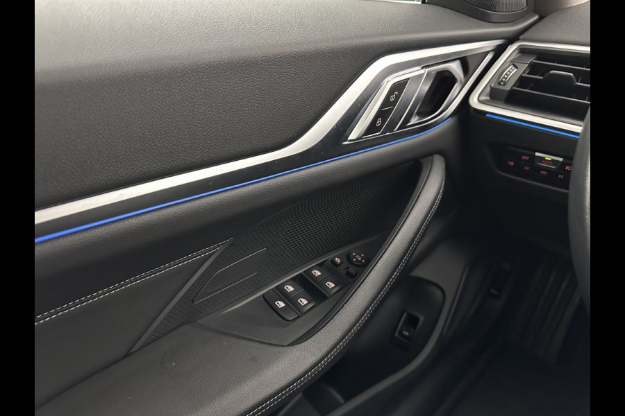 BMW i4 eDrive40 High Executive 84 kWh [ 3-Fase-11kW ] {SOH-95%} (INCL.BTW) Aut. *HEATPUMP | LEATHER | FULL-LED | DIGI-COCKPIT | HEATED-SPORTSEATS | CAMERA | KEYLESS | HIFI-SOUND | PRIVACYGLASS | ECC | AMBIENTLIGHT | PDC | HEAD-UP | CRUISE | 17''ALU*