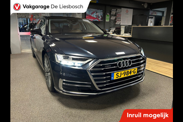 Audi A8 55 TFSI quattro / Leder / Navigatie / 20inch / B&O / stoel verwarming voor + achter.