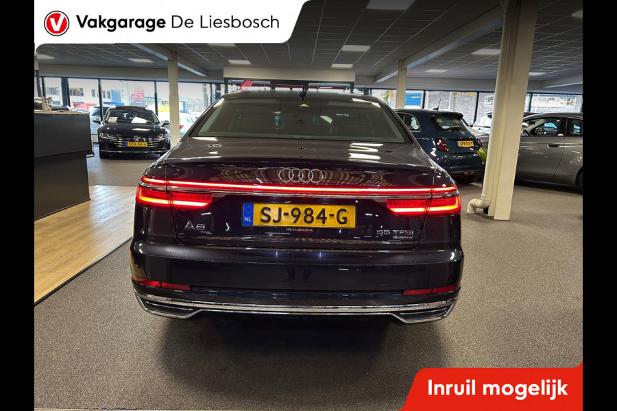 Audi A8 55 TFSI quattro / Leder / Navigatie / 20inch / B&O / stoel verwarming voor + achter.