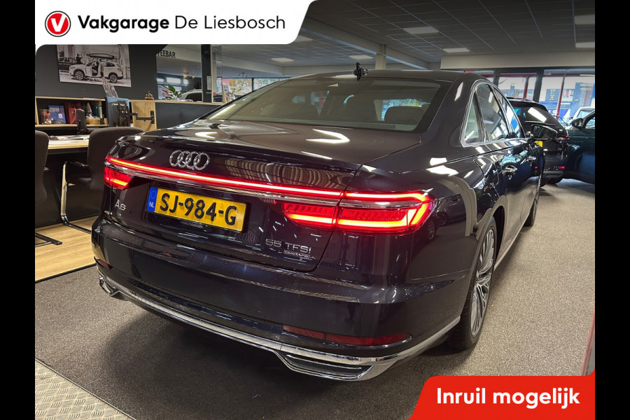 Audi A8 55 TFSI quattro / Leder / Navigatie / 20inch / B&O / stoel verwarming voor + achter.