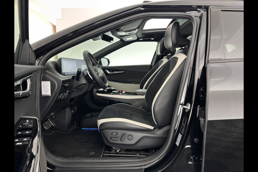 Kia Ev6 GT-Line 77.4 kWh [ 3-Fase-11kW ] (SOH-100%) (INCL-BTW) Aut. *HEATPUMP | PANO | HEAD-UP | LEATHER-ALCANTARA | ADAPTIVE-CRUISE | DIGI-COCKPIT | MERIDIAN-AUDIO | MEMORYPACK | FULL-LED | KEYLESS | TOPVIEW | DAB | BLINDSPOT | NAVI-FULLMAP |