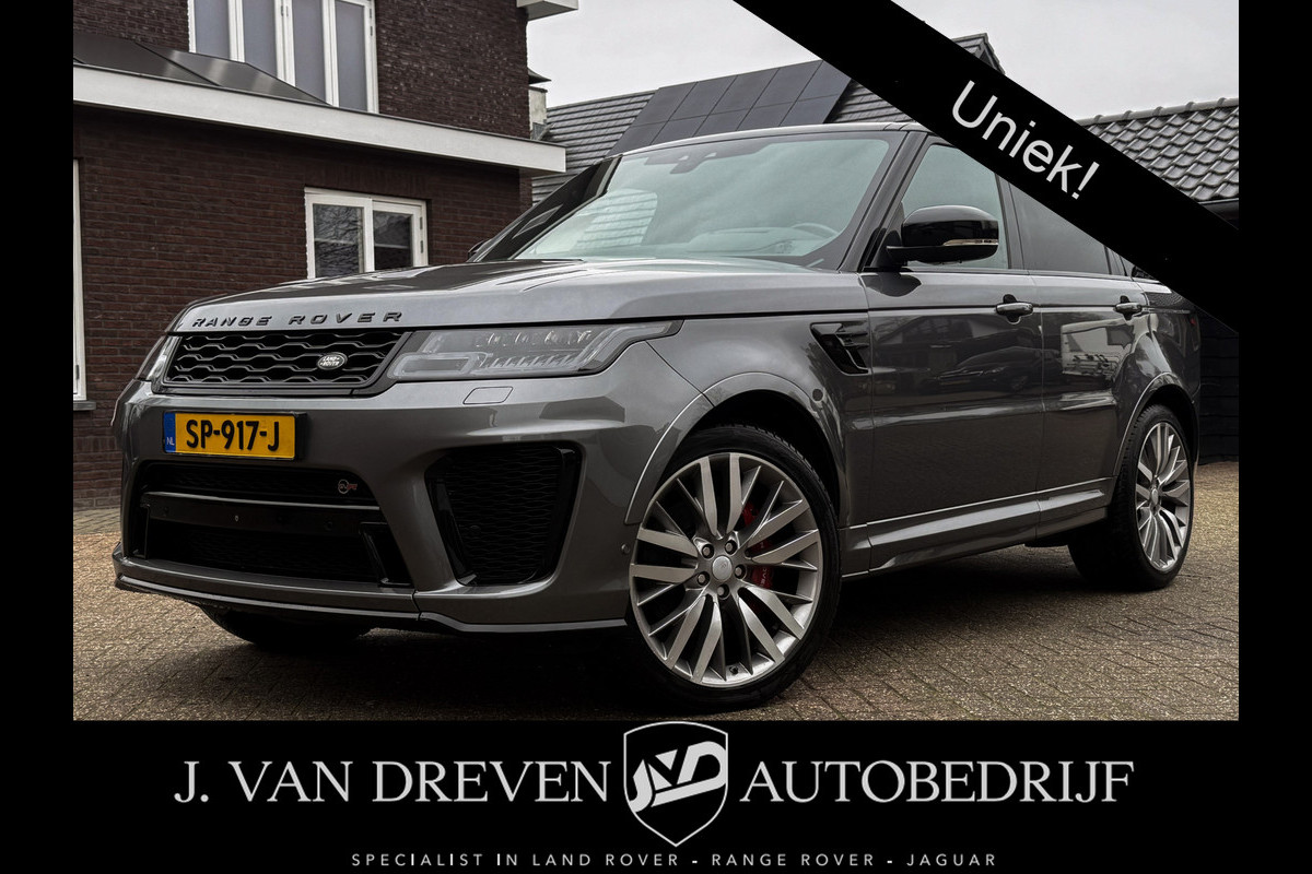 Land Rover Range Rover Sport 5.0 V8 SC SVR 576 PK ! Facelift ! Carbon ! Pano, Cruis, Airco, Stoelverw voor + achter!