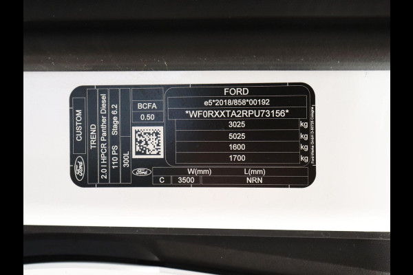 Ford Transit Custom 280 2.0 TDCI L2H1 Trend Nieuw Model BPM VRIJ! Airco Cruise Navi PDC Camera Carplay