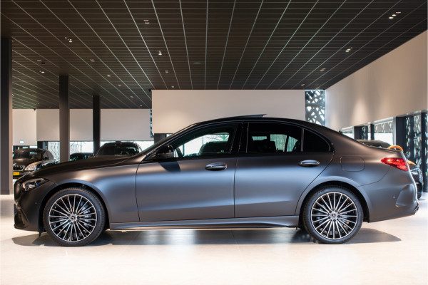 Mercedes-Benz C-Klasse 300 e AMG Magno|Nappa|Night|Rij-assistentie Plus|Keyless-Go|Stoelkoeling|Pano|360°|Burmester|19''