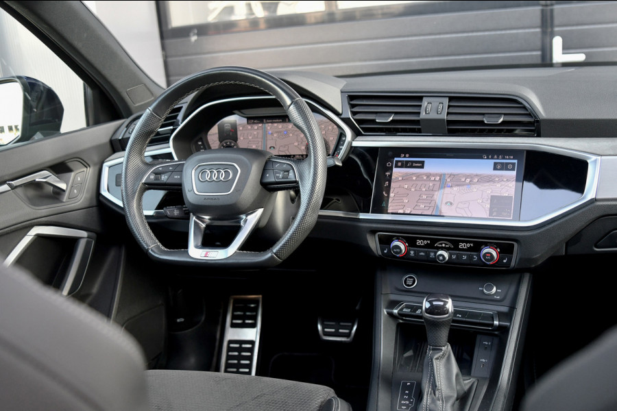 Audi Q3 Sportback 45 TFSI e 3x S-Line. Pano, ACC, Sonos, Keyless, Matrix, Sfeer, Camera, Dodeh, 20''!