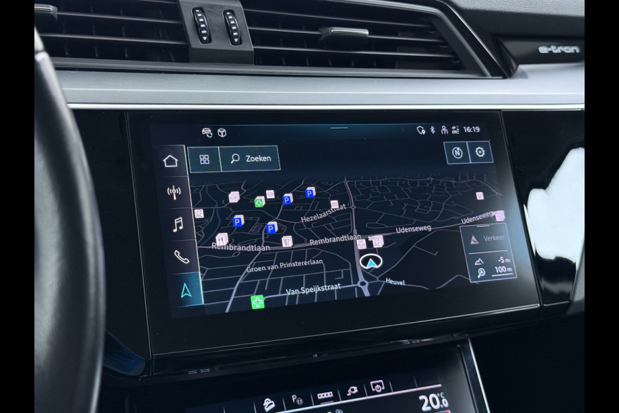 Audi e-tron 55 Quattro 408pk 95kWh SOH 92% Navi Luchtvering LED Ecc Edition Cruise Control Pdc Elek.Achterklep Lmv 19" Virtual Cockpit Led Isofix DAB Bluetooth 1e Eigenaar Origineel Nederlandse Auto Dealeronderhouden