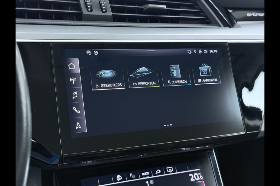 Audi e-tron 55 Quattro 408pk 95kWh SOH 92% Navi Luchtvering LED Ecc Edition Cruise Control Pdc Elek.Achterklep Lmv 19" Virtual Cockpit Led Isofix DAB Bluetooth 1e Eigenaar Origineel Nederlandse Auto Dealeronderhouden