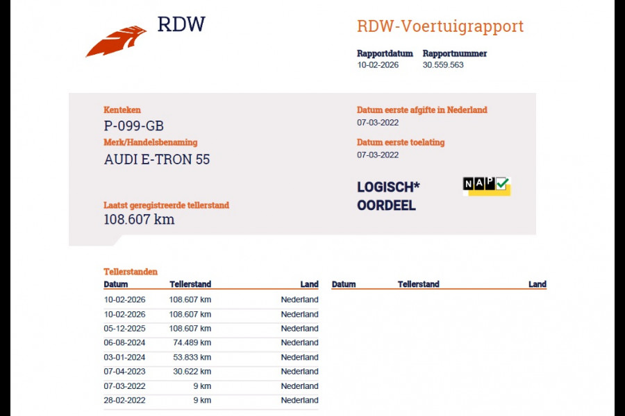 Audi e-tron 55 Quattro 408pk 95kWh SOH 92% Navi Luchtvering LED Ecc Edition Cruise Control Pdc Elek.Achterklep Lmv 19" Virtual Cockpit Led Isofix DAB Bluetooth 1e Eigenaar Origineel Nederlandse Auto Dealeronderhouden