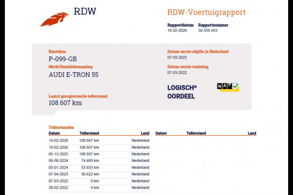 Audi e-tron 55 Quattro 408pk 95kWh SOH 92% Navi Luchtvering LED Ecc Edition Cruise Control Pdc Elek.Achterklep Lmv 19" Virtual Cockpit Led Isofix DAB Bluetooth 1e Eigenaar Origineel Nederlandse Auto Dealeronderhouden
