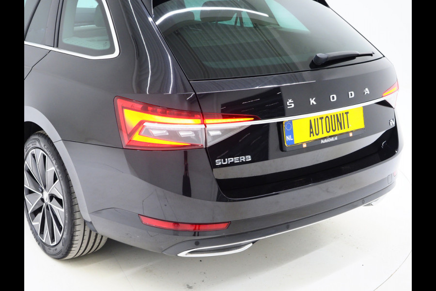 Škoda Superb Combi 1.4 TSI iV Laurin & Klement | Leder | Trekhaak | Canton | Adaptive Cruise | Keyless | Sfeerlicht | Memory | Carplay