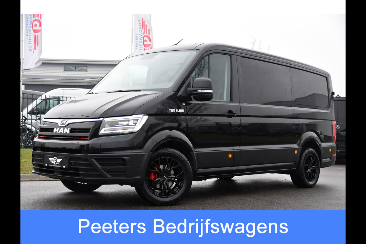 MAN TGE 30 2.0 L3H2 Black Edition Camera, Cruise, Carplay, LED, Automaat, 177pk, Trekhaak, Geveerde stoel, Sensoren, Uniek!