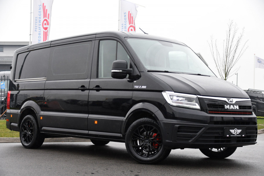 MAN TGE 30 2.0 L3H2 Black Edition Camera, Cruise, Carplay, LED, Automaat, 177pk, Trekhaak, Geveerde stoel, Sensoren, Uniek!