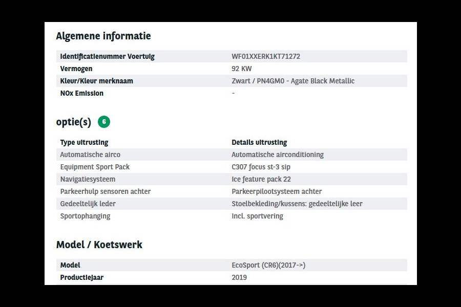 Ford EcoSport 1.0 126PK ST-Line (Hoge instap) / Black-line / Airco-ecc./ Navigatie / 1/2 Leder / Lmv. / Apk 11-2027