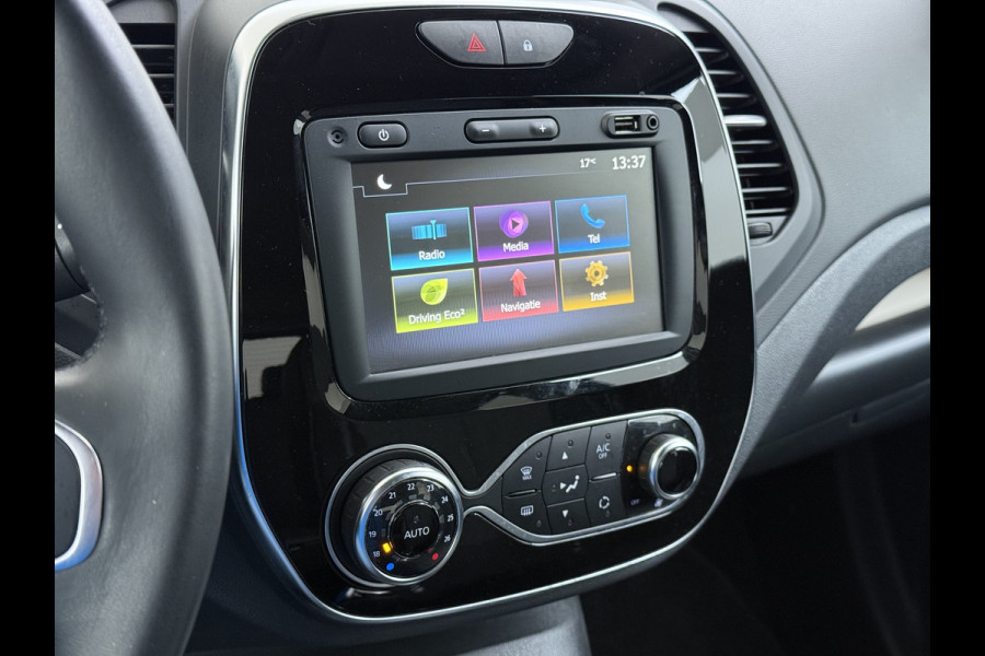 Renault Captur T 90pk Intens Navi Ecc Cruise Control Two-Tone Pdc Keyless 0.9 TCe Lmv 17" Led Regen-Lichtsensor Isofix Bluetooth Privacy Glas Mooie en complete Renault Captur 1148kg licht