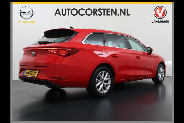 Seat Leon Sportstourer 1.5T 131pk NWE Model Trekhaak Camera Adaptive-Cruise Navi Ecc Virtual Cockpit Apple Carplay/Android Auto Pdc Style  Lmv Led DAB Keyless Isofix Front assist Regensensor Bluetooth Rijstrooksensor 1e Eigenaar Origineel Nederlandse Auto