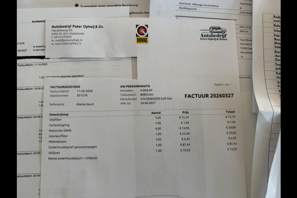 Volkswagen Golf 1.4 eHybrid GTE € 24.900,- VOOR € 22.877,- UW LENTEVOORDEEL € 2.023,-! | RECENT ONDERHOUD GEHAD| STOEL + STUURWIELVERWARMING | ACHTERUITRIJ CAMERA | ADAPTIEVE CRUISE | 19 INCH | INCL. 12 MND BOVAG GARANTIE