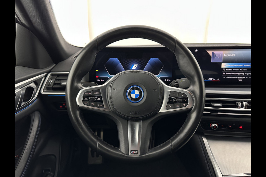 BMW i4 eDrive40 84 kWh M-Sport *M50 JAHRE* [ 3-Fase-11 kW ] {SOH-96%} (INCL-BTW) *LEATHER-ALCANTARA | FULL-LED | ADAPTIVE-CRUISE | HEATED-SPORTSEATS | CAMERA | DAB | DIGI-COCKPIT | NAVI-FULLMAP | AMBIENT-LIGHT | ECC | PDC | CARPLAY | KEYLESS | SHIFTPADDLES | 18
