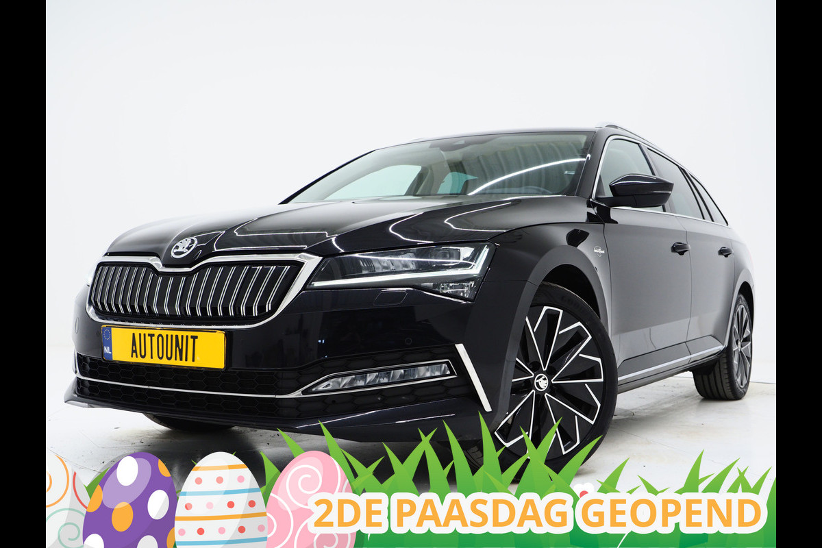 Škoda Superb Combi 1.4 TSI iV Laurin & Klement | Leder | Trekhaak | Canton | Adaptive Cruise | Keyless | Sfeerlicht | Memory | Carplay