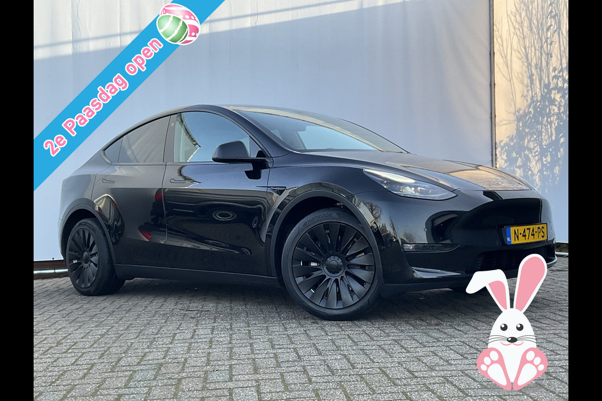 Tesla Model Y Long Range AWD 75 kWh Autopilot SOH 91% Leer Pano.dak 360° Black Warmtepomp