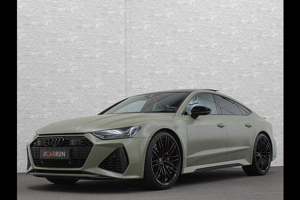Audi RS7 Dynamic+ 300kmh | Keramisch | 22" ABT (9200,=) | B&O 3D High End | 4-Wielbesturing | Stoelvent. | Carbon Pack | Nachtzicht | Alc 91500,= ex btw | Lease / Maandbedrag 998,= pm. | 360 Camera | Laser-LED | ACC | Valcona | Klasse-5 | Head-up | Soft-Close | Isolatieglas | Dealer OH.
