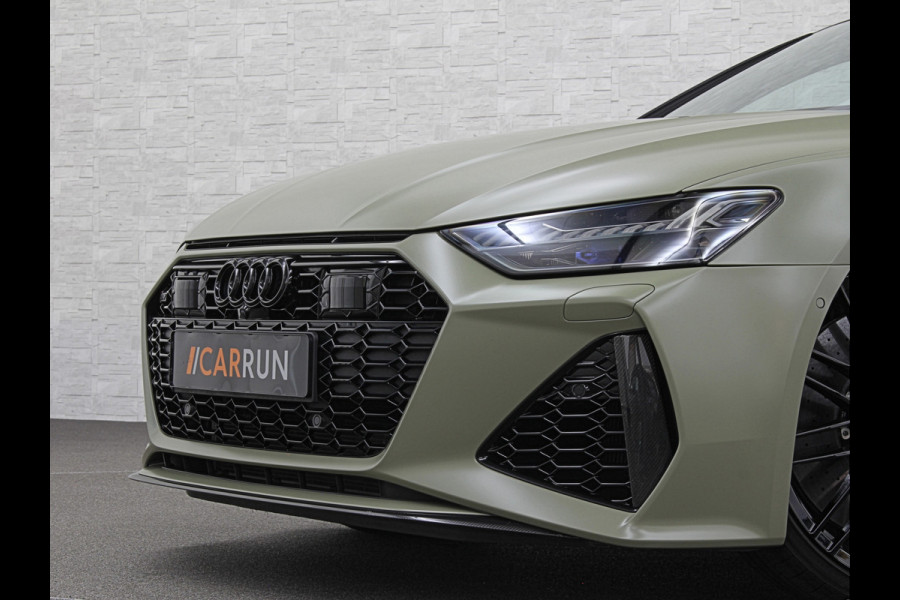 Audi RS7 Dynamic+ 300kmh | Keramisch | 22" ABT (9200,=) | B&O 3D High End | 4-Wielbesturing | Stoelvent. | Carbon Pack | Nachtzicht | Alc 91500,= ex btw | Lease / Maandbedrag 998,= pm. | 360 Camera | Laser-LED | ACC | Valcona | Klasse-5 | Head-up | Soft-Close | Isolatieglas | Dealer OH.