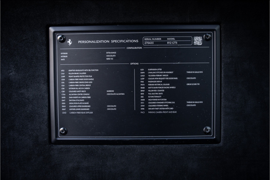 Ferrari 812 GTS 6.5 V12 HELE ** Lift ** JBL ** PPF ** NOVITEC ** Daytona Seats ** BTW ** Pass. Display ** Carbon Ext. + Int.