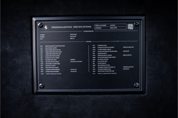 Ferrari 812 GTS 6.5 V12 HELE ** Lift ** JBL ** PPF ** NOVITEC ** Daytona Seats ** BTW ** Pass. Display ** Carbon Ext. + Int.