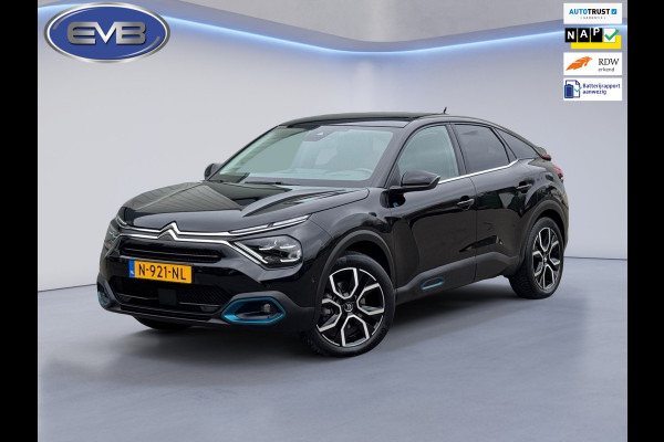 Citroën Ë-C4 Shine 50 kWh, panoramadak, lederen interieur, adaptief cruise, achteruitrijcamera, 1 e eigenaar, NL auto met nap