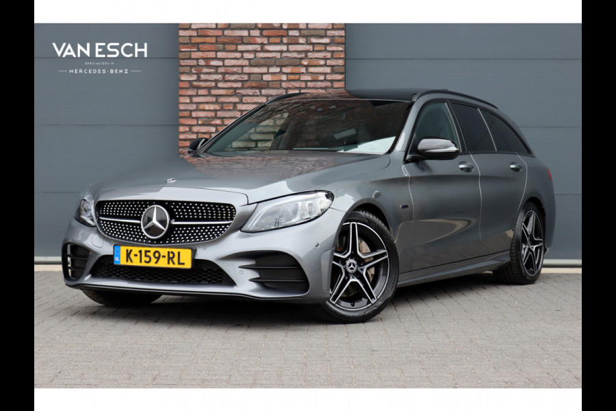 Mercedes-Benz C-Klasse Estate 300 e Business Solution AMG | Luchtvering | Panoramadak | Burmester | Memory | Camera | Spoorpakket | Dodehoekassistent | Multibeam LED | Sfeerverlichting |
