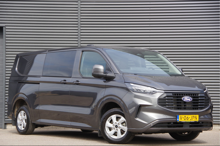 Ford Transit Custom 300 2.0 TDCI L2 Limited DC-5P, LED, KEYLESS, STOELVERWARMING, VOORRUIT VERWARMING, CAMERA, NAVI, CRUISE, LEDER MF STUUR, DUBBEL