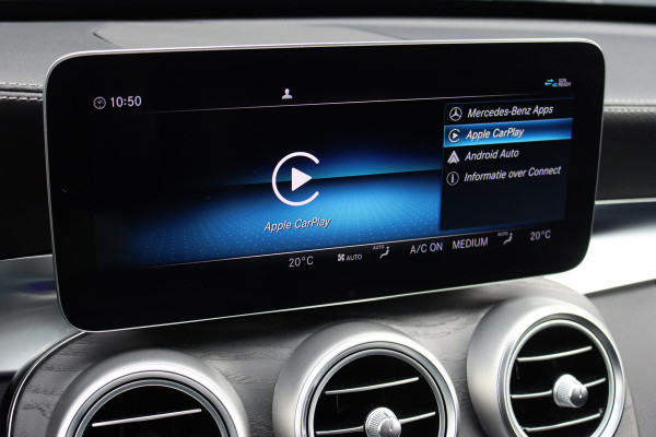 Mercedes-Benz C-Klasse Estate 300 e Business Solution AMG | Luchtvering | Panoramadak | Burmester | Memory | Camera | Spoorpakket | Dodehoekassistent | Multibeam LED | Sfeerverlichting |
