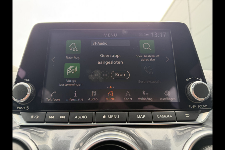 Nissan Juke 115pk Enigma (Camera - Stoel-/- voorruitverwarming - LED - Keyless Entry - 19"- Automatische Airco - Navigatie)