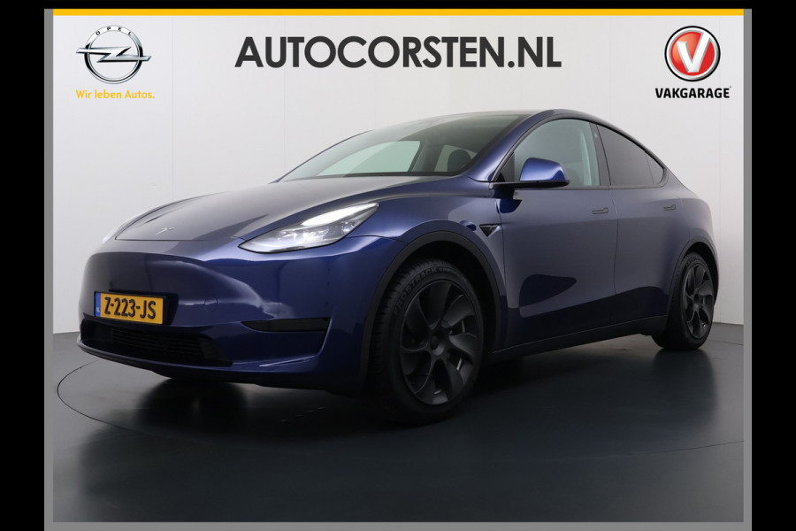 Tesla Model Y 300pk Trekhaak SOH 92% Warmtepomp LFP-Accu Leer Lmv Camera's Panoramadak Adap.Cruise Navi Ecc RWD Autopilot Stoel+Stuur+Achterbank Verwarming Elek.Achterklep Dodehoek detector Draadloze telefoonlader 1e Eigenaar 1.600KG Trekgewicht Fabrieksgarantie op Motor en Accu tot 22-04-2032/160.000km