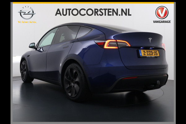 Tesla Model Y 300pk Trekhaak SOH 92% Warmtepomp LFP-Accu Leer Lmv Camera's Panoramadak Adap.Cruise Navi Ecc RWD Autopilot Stoel+Stuur+Achterbank Verwarming Elek.Achterklep Dodehoek detector Draadloze telefoonlader 1e Eigenaar 1.600KG Trekgewicht Fabrieksgarantie op Motor en Accu tot 22-04-2032/160.000km