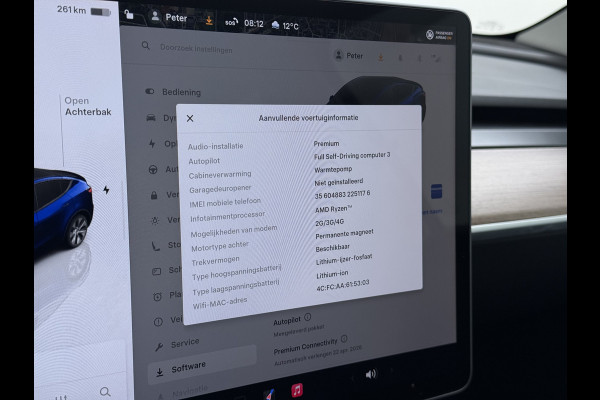 Tesla Model Y 300pk Trekhaak SOH 92% Warmtepomp LFP-Accu Leer Lmv Camera's Panoramadak Adap.Cruise Navi Ecc RWD Autopilot Stoel+Stuur+Achterbank Verwarming Elek.Achterklep Dodehoek detector Draadloze telefoonlader 1e Eigenaar 1.600KG Trekgewicht Fabrieksgarantie op Motor en Accu tot 22-04-2032/160.000km