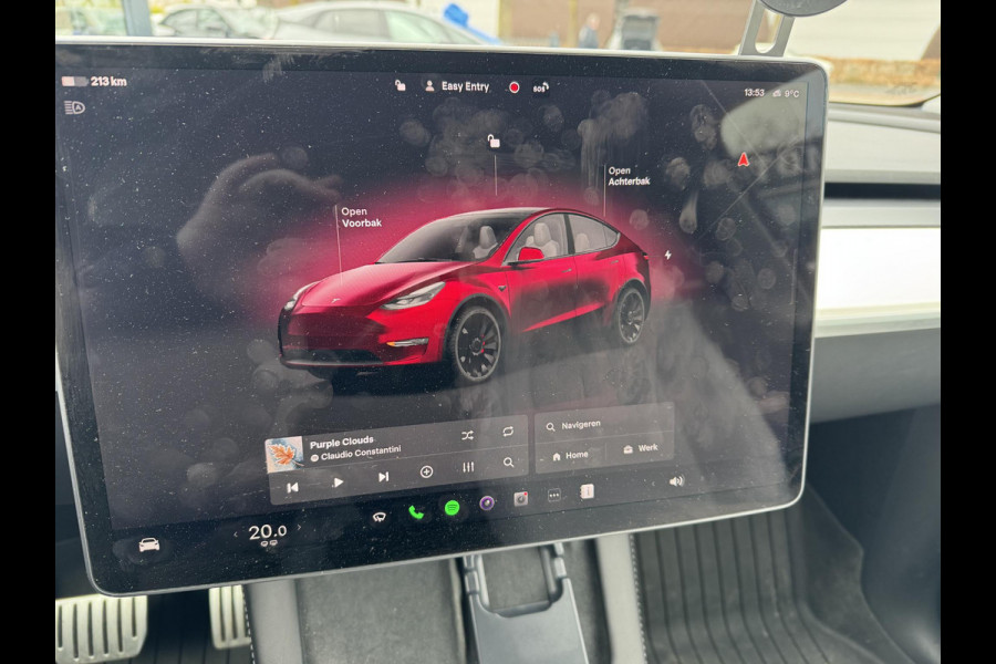 Tesla Model Y Performance AWD 75 kWh AFNEEMBARE TREKHAAK| CHERRY RED| VOLLEDIGE TESLA GARANTIE TOT 14-12-2027 OF 80K KM|1STE EIGENAAR ORIG. NL| AUTOPILOT| STOELVERWARMING VOOR + ACHTER|