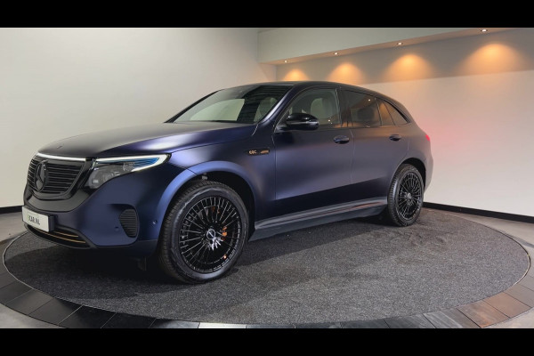 Mercedes-Benz EQC 400 4MATIC Premium 80 kWh | paarse wrap | beige interieur | lichtmetalen velgen Soh (batterijcheck) Waarde 96,6 %