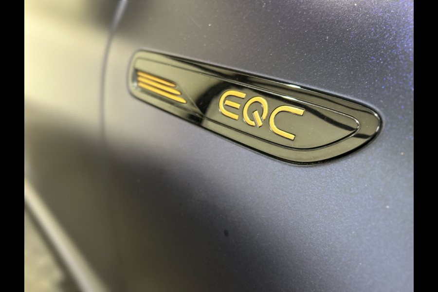 Mercedes-Benz EQC 400 4MATIC Premium 80 kWh | paarse wrap | beige interieur | lichtmetalen velgen Soh (batterijcheck) Waarde 96,6 %