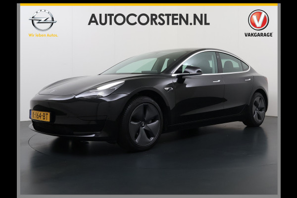 Tesla Model 3 SR+ 325PK LFP-Accu SOH 95% AutoPilot Leer Pano-Dak Adaptive Cruise Camera's Elektr.-Stuur+Stoelen+Spiegels+Geheugen+Easy-Entry+V Ecc Navi Led DAB Voorverwarmen interieur via App Keyless One-Pedal-Drive 1e Eigenaar Origineel Nederlandse Auto Fabrieksgarantie op Accu en motor tot 8-12-2028