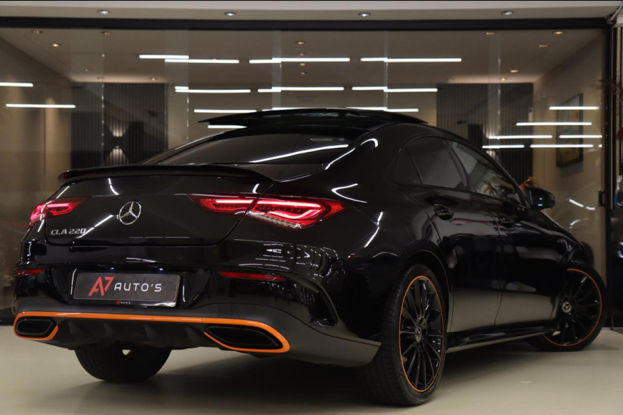 Mercedes-Benz CLA-Klasse 220 ORANJE Edition AMG Line PANO/BURM/LANEASSIST/SFEER/CAM/BOMVOLL