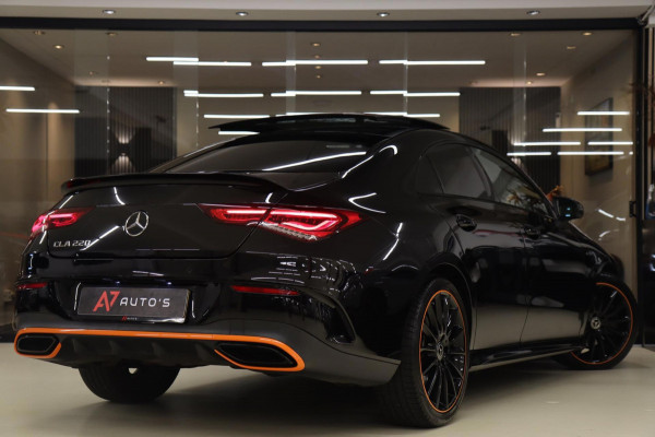Mercedes-Benz CLA-Klasse 220 ORANJE Edition AMG Line PANO/BURM/LANEASSIST/SFEER/CAM/BOMVOLL